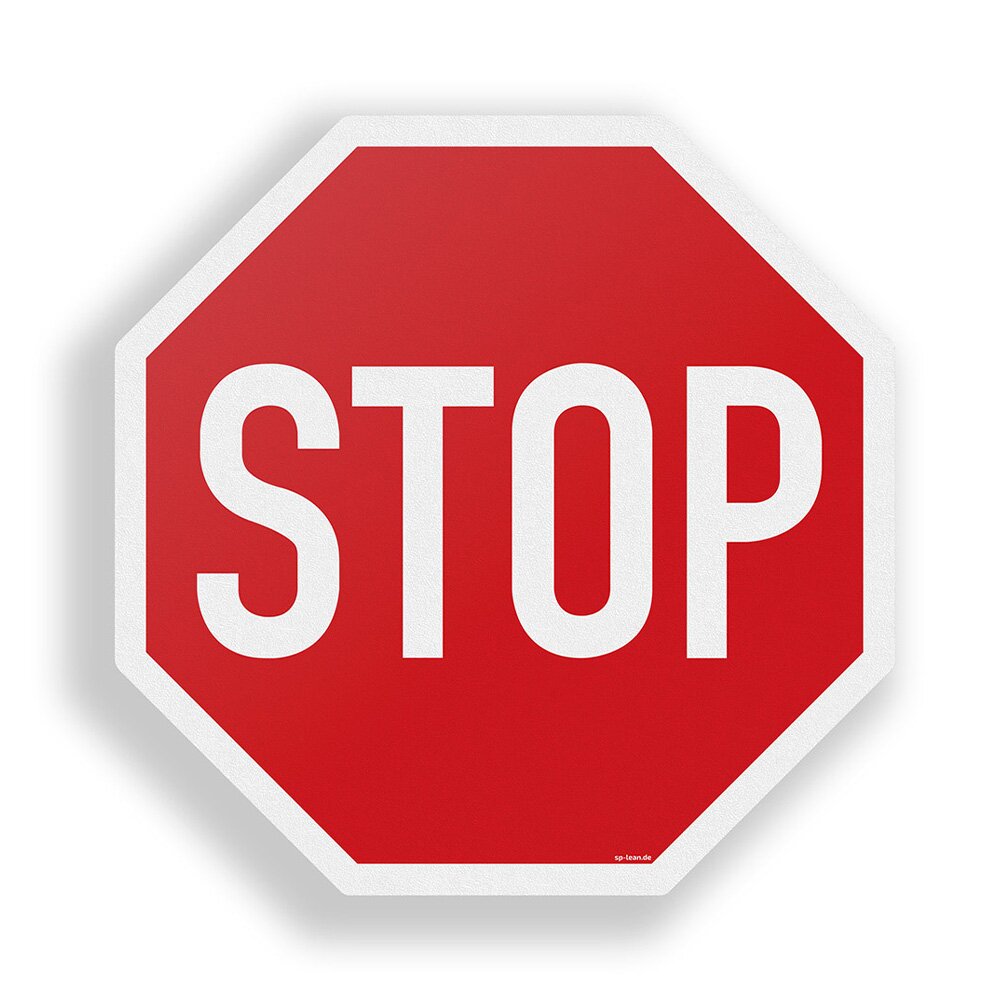 splean Infloorma Pro Bodenschild Stop Vorfahrt gewaehren