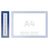 5 Stk. | Dokumentenhalter magnetisch | Überschrift | DIN A4h | dunkelblau