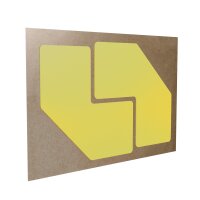 20 Stk. | INFLOORMA PRO | 50 mm | Bodenmarkierungssymbol | L-Winkel | gelb