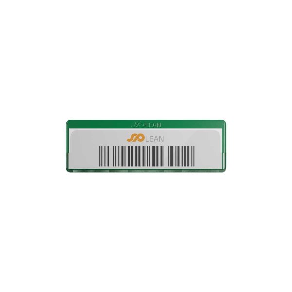 25 Stk. | Etikettenhalter SINGLE | 107x35 mm | grün | mit 1 Magnetstreifen