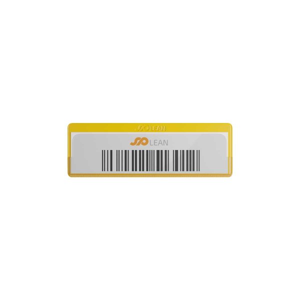 25 Stk. | Etikettenhalter SINGLE | 107x35 mm | gelb | mit 1 Selbstklebestreifen