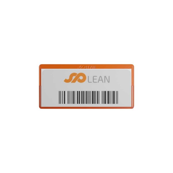 25 Stk. | Etikettenhalter SINGLE | 107x50 mm | orange |  mit 1 Magnetstreifen