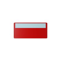 25 Stk. | Etikettenhalter SINGLE | 107x50 mm | rot | mit 1 Selbstklebestreifen