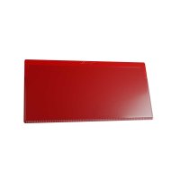 25 Stk. | Etikettenhalter SINGLE | 160x80 mm | rot | mit 1 Selbstklebestreifen