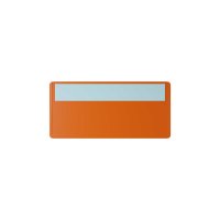 25 Stk. | Etikettenhalter DOUBLE | 107x50 mm | orange | mit 1 Selbstklebestreifen