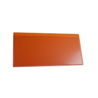 25 Stk. | Etikettenhalter DOUBLE | 160x80 mm | orange | mit 1 Selbstklebestreifen