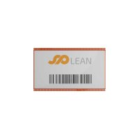 25 Stk. | Etikettenhalter TWIN | 100x60 mm | orange | mit 1 Magnetstreifen