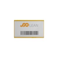 25 Stk. | Etikettenhalter TWIN | 100x60 mm | gelb | mit 1 Selbstklebestreifen