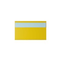25 Stk. | Etikettenhalter TWIN | 100x60 mm | gelb | mit 1 Selbstklebestreifen