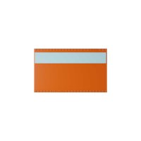 25 Stk. | Etikettenhalter TWIN | 100x60 mm | orange | mit 1 Selbstklebestreifen