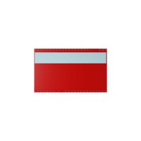 25 Stk. | Etikettenhalter TWIN | 100x60 mm | rot | mit 1 Selbstklebestreifen