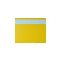 25 Stk. | Etikettenhalter TWIN | 100x80 mm | gelb | mit 1 Selbstklebestreifen