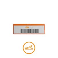 25 Stk. | Etikettenhalter SINGLE | 107x35 mm | orange | mit 1 mehrfach abl&ouml;sbaren Klebestreifen