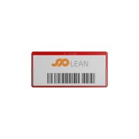 25 Stk. | Etikettenhalter SINGLE | 107x50 mm | rot | mit 1 mehrfach ablösbaren Klebestreifen