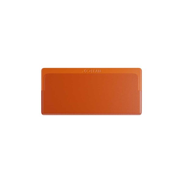 25 Stk. | Etikettenhalter SINGLE | 107x50 mm | orange | mit 1 mehrfach ablösbaren Klebestreifen