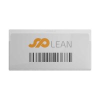 25 Stk. | Etikettenhalter SINGLE | 160x80 mm | weiß | mit 1 mehrfach ablösbaren Klebestreifen