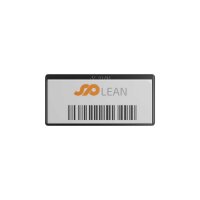 25 Stk. | Etikettenhalter DOUBLE | 107x50 mm | schwarz | mit 1 mehrfach ablösbaren Klebestreifen