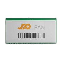 25 Stk. | Etikettenhalter DOUBLE | 160x80 mm | grün | mit 1 mehrfach ablösbaren Klebestreifen