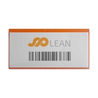 25 Stk. | Etikettenhalter DOUBLE | 160x80 mm | orange | mit 1 mehrfach ablösbaren Klebestreifen
