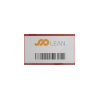 25 Stk. | Etikettenhalter TWIN | 100x60 mm | rot | mit 1 mehrfach ablösbaren Klebestreifen
