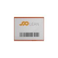 25 Stk. | Etikettenhalter TWIN | 100x80 mm | orange | mit 1 mehrfach ablösbaren Klebestreifen