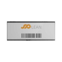 25 Stk. | Etikettenhalter TWIN | 150x60 mm | schwarz | mit 1 mehrfach ablösbaren Klebestreifen