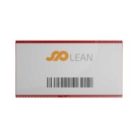 25 Stk. | Etikettenhalter TWIN | 150x80 mm | rot | mit 1 mehrfach ablösbaren Klebestreifen