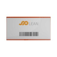 25 Stk. | Etikettenhalter TWIN | 150x80 mm | orange | mit 1 mehrfach ablösbaren Klebestreifen