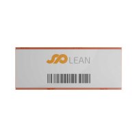 25 Stk. | Etikettenhalter TWIN | 200x80 mm | orange | mit 1 mehrfach ablösbaren Klebestreifen