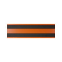 25 Stk. | Etikettenhalter TWIN | 200x60 mm | orange | mit 2 Magnetstreifen