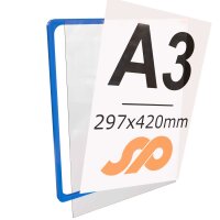 5 Stk. | Plakatrahmen | Rahmen | DIN A3  | dunkelblau