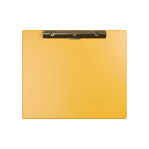 1 Stk. | Klemmbrett magnetisch | DIN A4 Quer | gelb