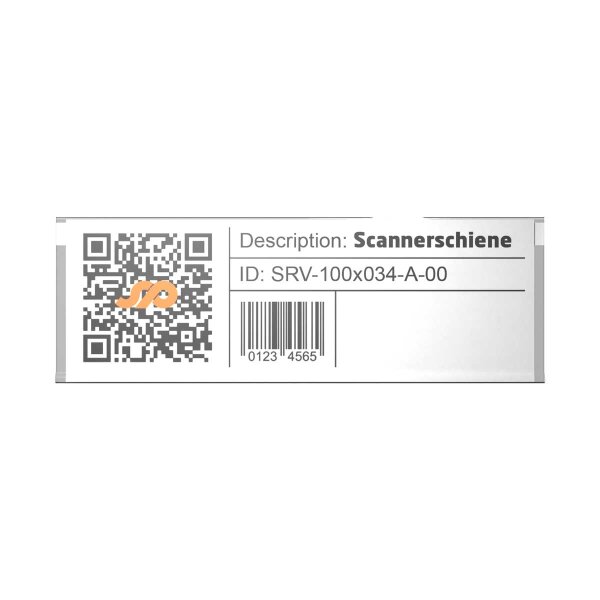 25 Stk. | Scannerschiene | 100x34 mm | transparent | mit 1 Selbstklebestreifen