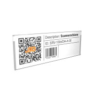 25 Stk. | Scannerschiene | 100x34 mm | transparent | mit 1 Selbstklebestreifen