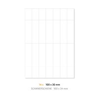 10 Bögen | Etiketteneinleger für Scannerschiene...