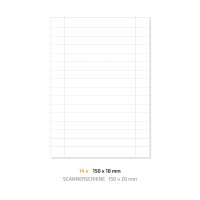 10 Bögen | Etiketteneinleger für Scannerschiene...