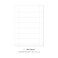 10 Bögen | Etiketteneinleger für Scannerschiene...