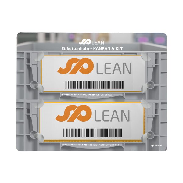 Muster spLEAN | Etikettenhalter | KANBAN | KLT