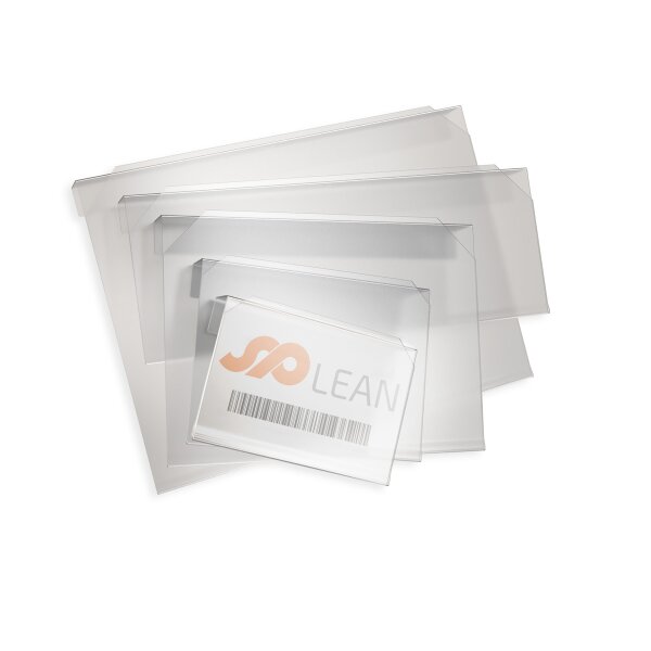 10 Stk. | Kartenhalter EDGE | transparent | zum Überhängen