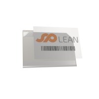 10 Stk. | Kartenhalter UNI | DIN A6 | transparent | mit 2 Selbstklebestreifen