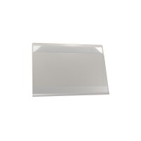 10 Stk. | Kartenhalter UNI | DIN A6 | transparent | mit 2 Selbstklebestreifen