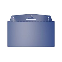 10 Stk. | Sichttasche 1/3 DIN quer | dunkelblau | mit Schlitz und Lochung