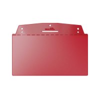 10 Stk. | Sichttasche 1/3 DIN quer | rot | mit Schlitz und Lochung