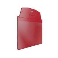 10 Stk. | Sichttasche DIN A7 quer | rot | mit 1 Selbstklebestreifen