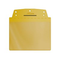 10 Stk. | Sichttasche DIN A6 quer | gelb | mit 2 Magnetstreifen