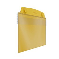 10 Stk. | Sichttasche DIN A5 quer | gelb | mit Supermagneten | mit Schutzklappe
